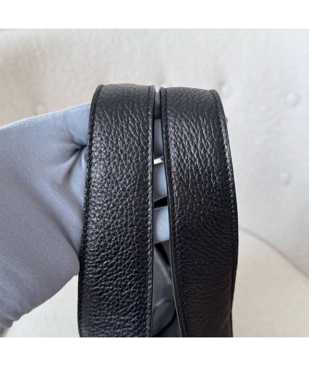 SAINT LAURENT Черная кожаная сумка тоут, фото 3