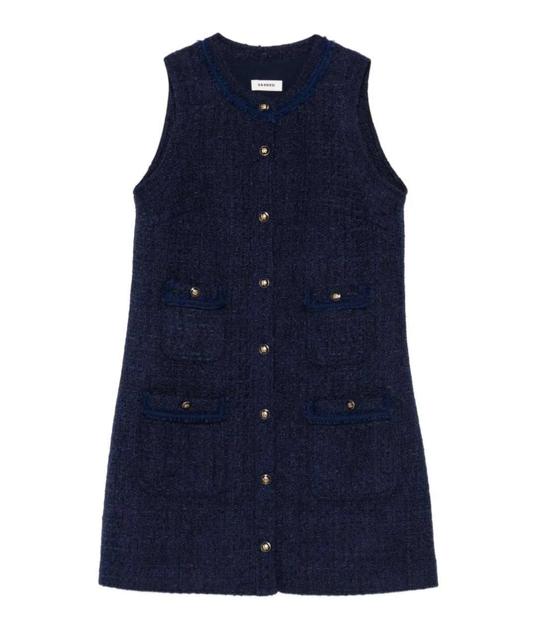 SANDRO Темно-синее платье, фото 8