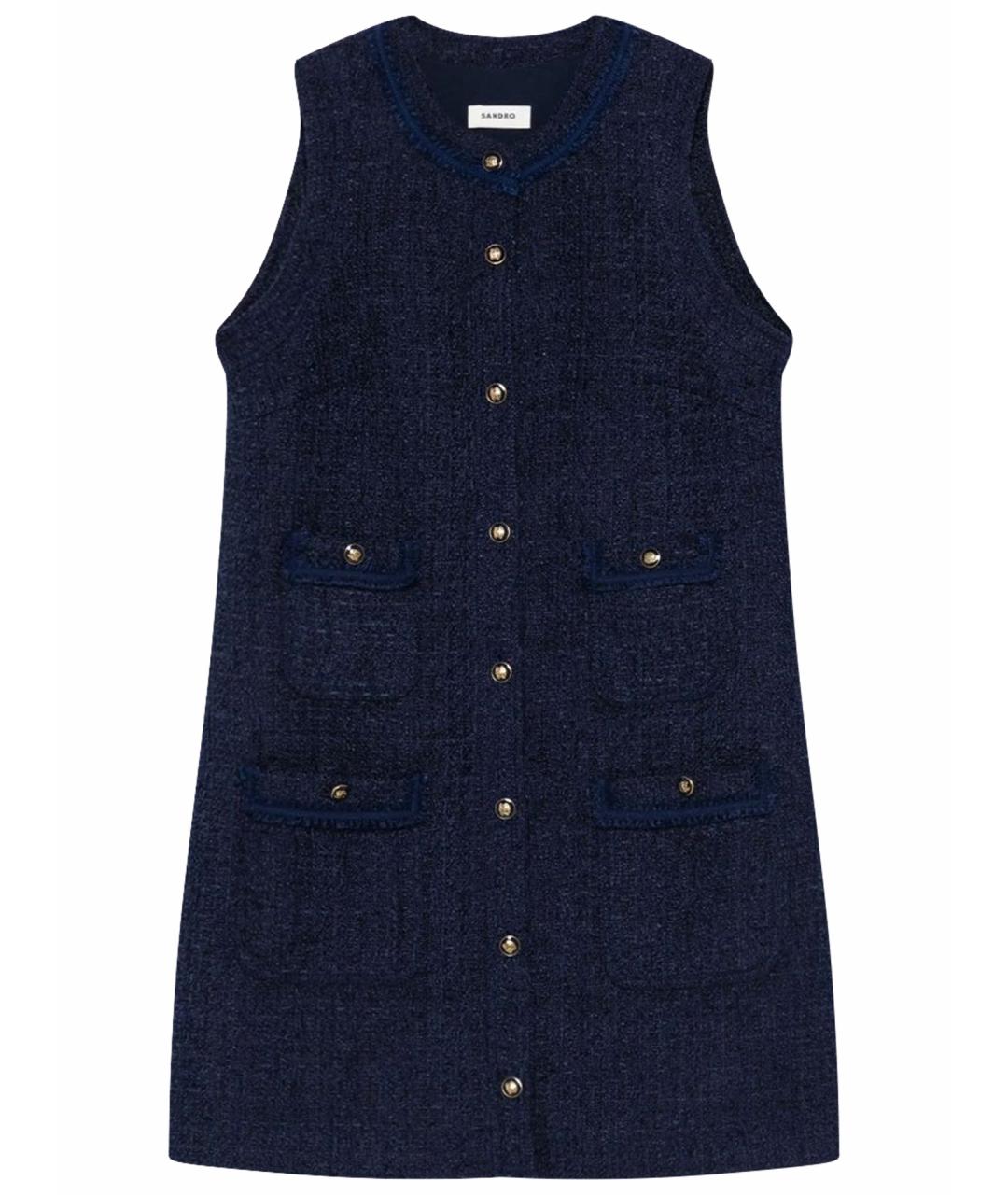 SANDRO Темно-синее платье, фото 1