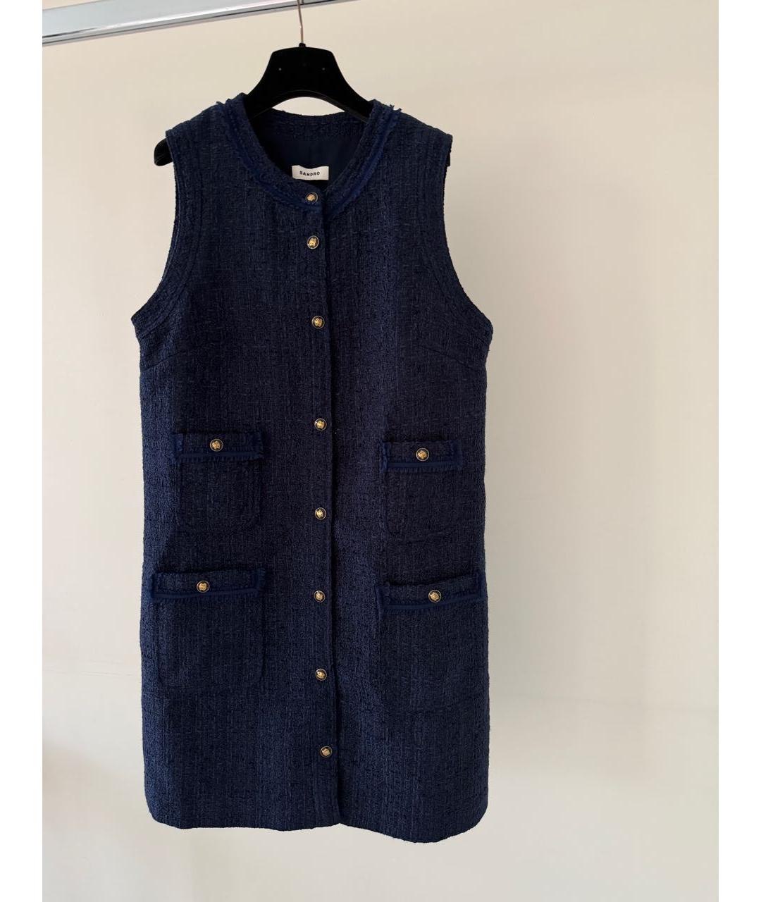 SANDRO Темно-синее платье, фото 3