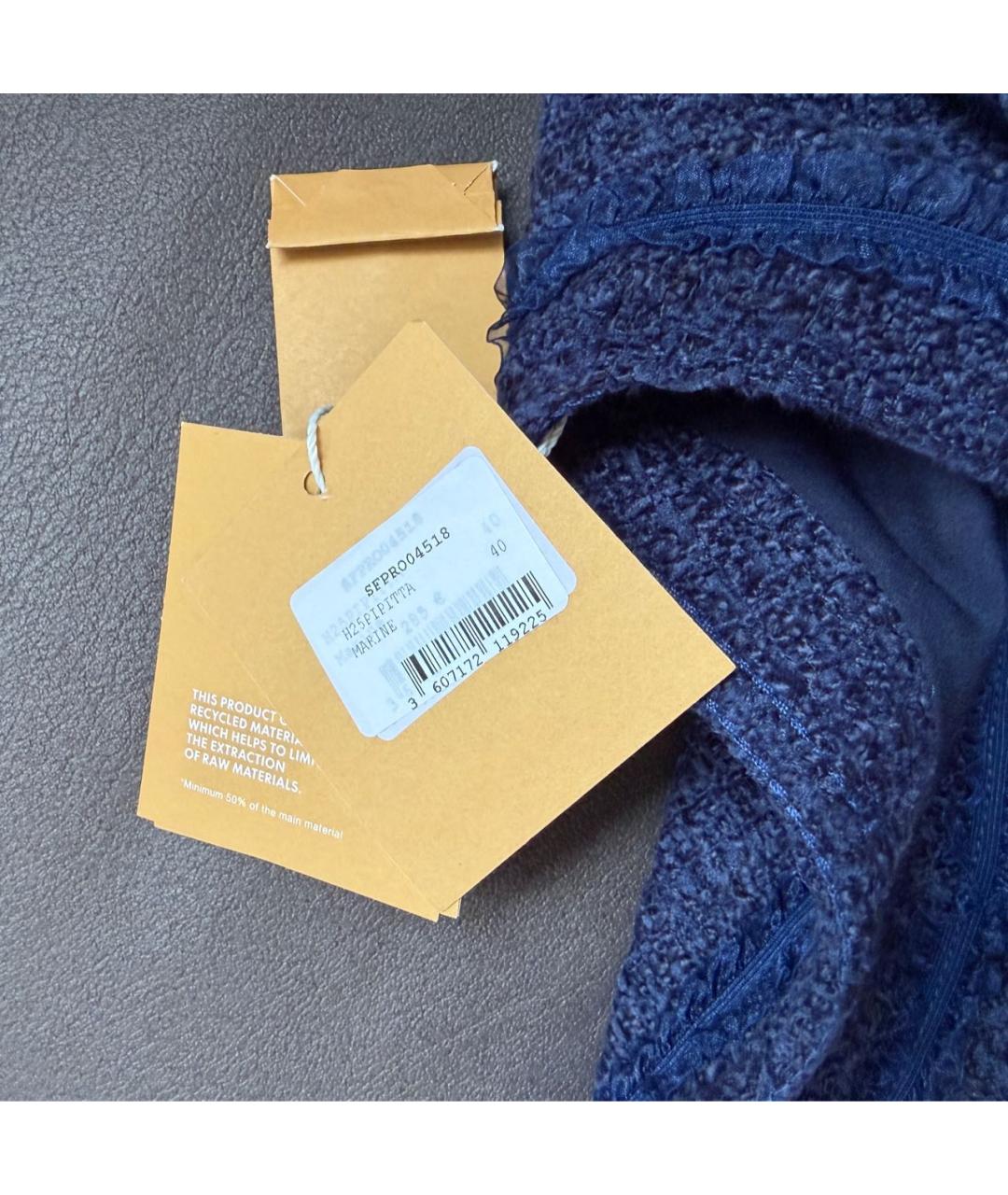 SANDRO Темно-синее платье, фото 5