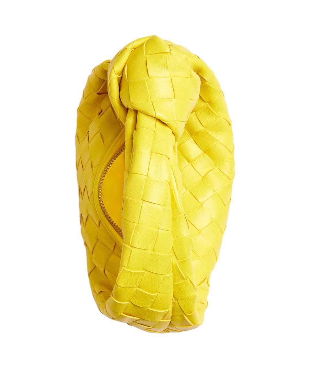 BOTTEGA VENETA Желтая кожаная сумка через плечо, фото 3