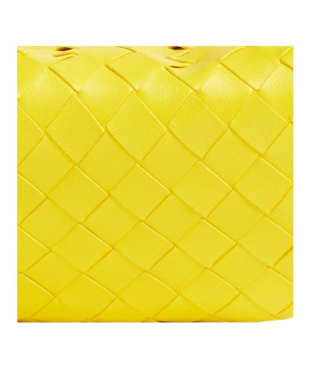 BOTTEGA VENETA Желтая кожаная сумка через плечо, фото 4