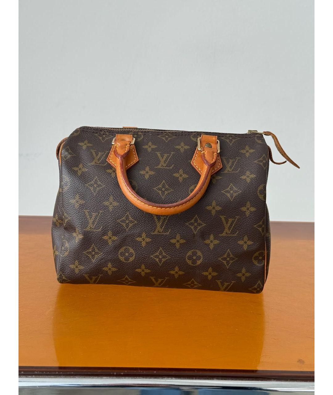 LOUIS VUITTON Коричневая сумка с короткими ручками, фото 9