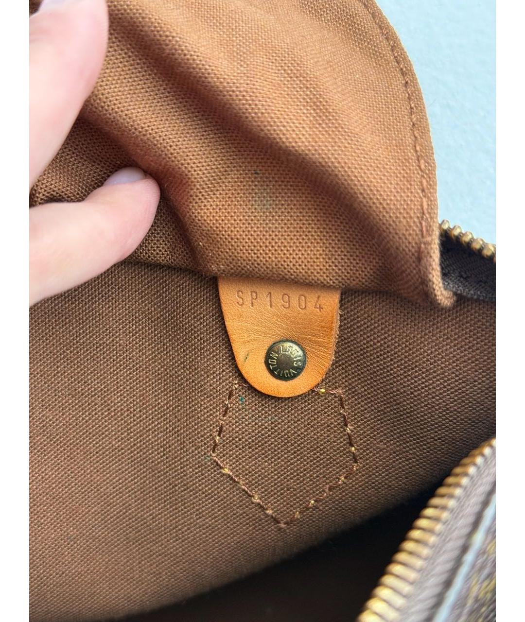 LOUIS VUITTON Коричневая сумка с короткими ручками, фото 7