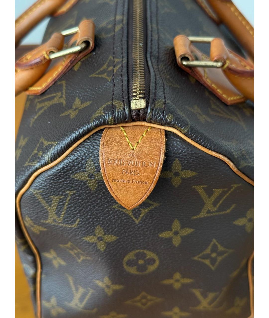 LOUIS VUITTON Коричневая сумка с короткими ручками, фото 8