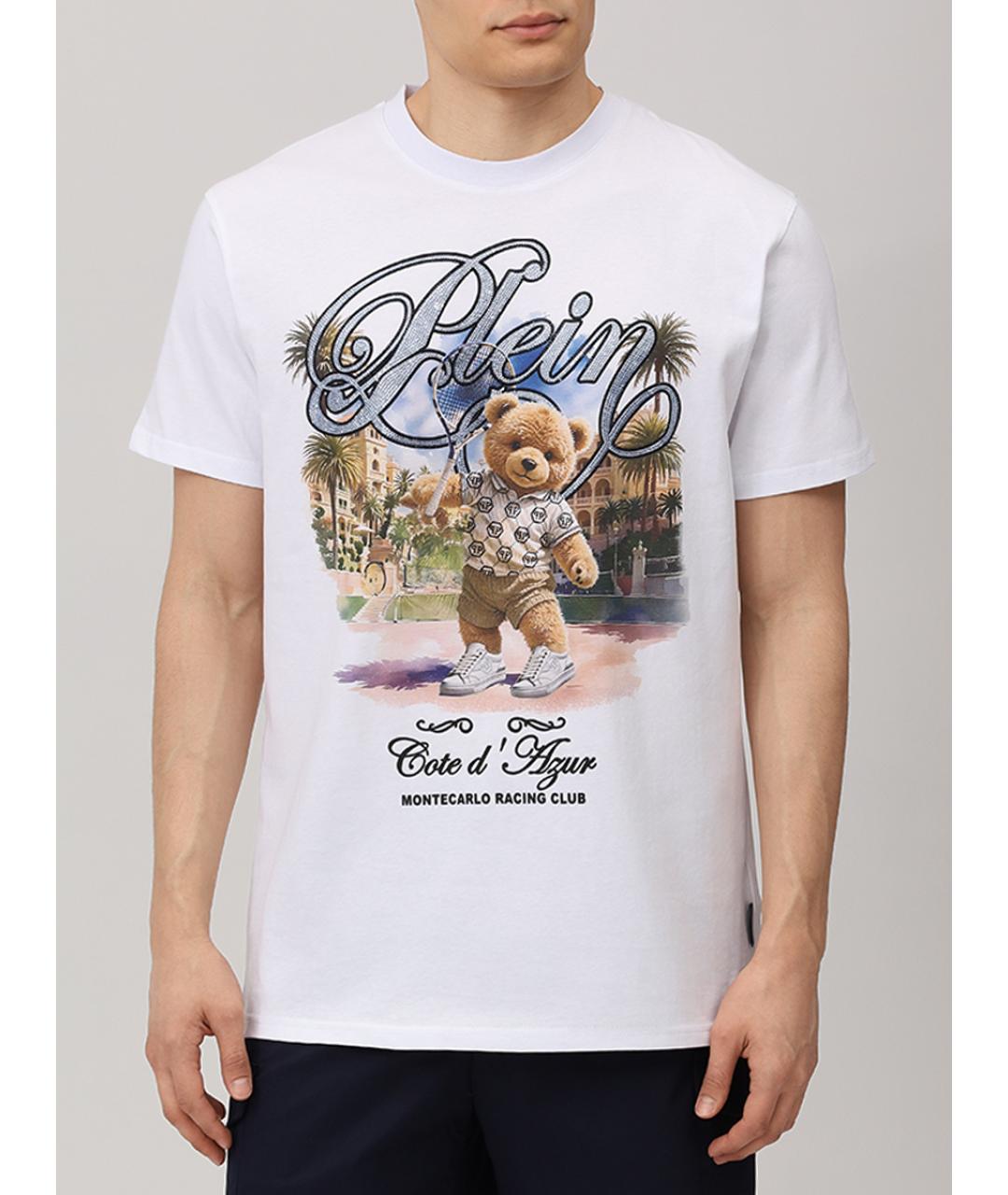 PHILIPP PLEIN Белая хлопковая футболка, фото 4