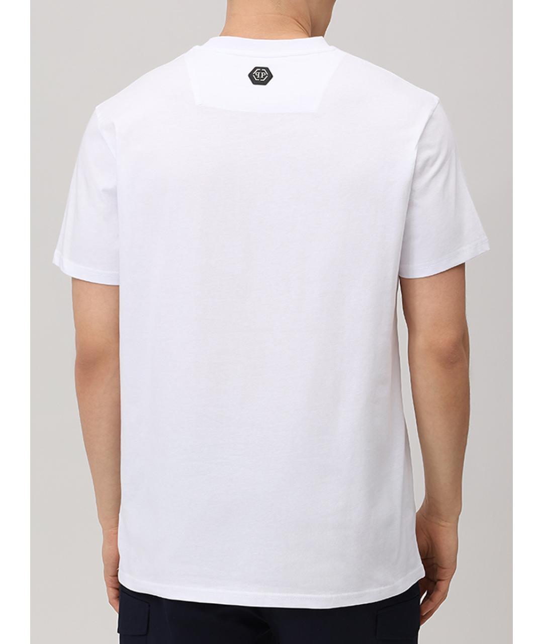 PHILIPP PLEIN Белая хлопковая футболка, фото 3