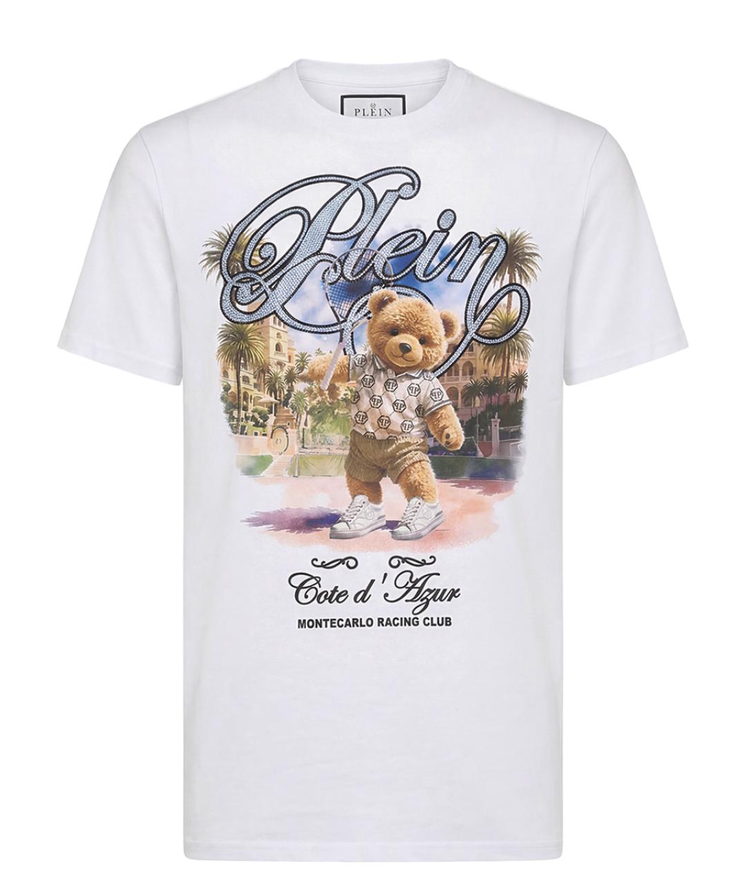 PHILIPP PLEIN Белая хлопковая футболка, фото 1