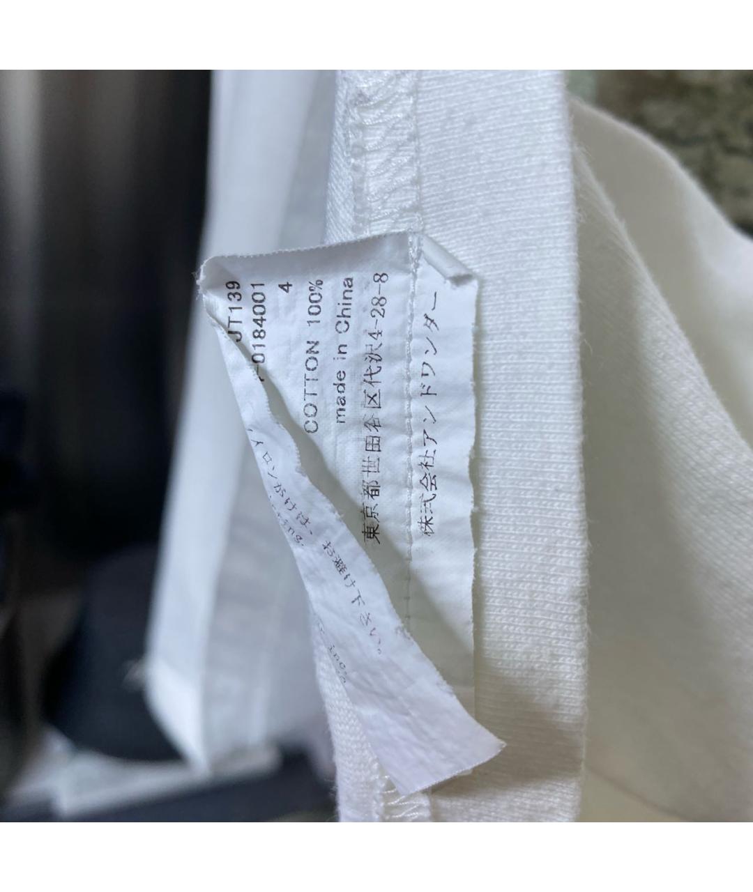 AND WANDER Белая хлопковая футболка, фото 7