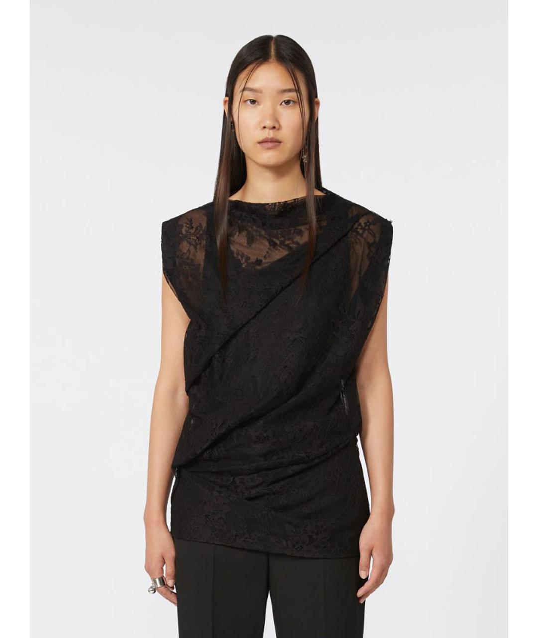 SPORTMAX Черная майка, фото 3