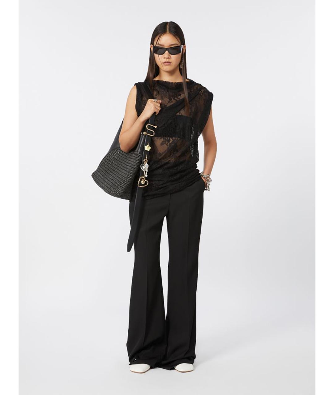 SPORTMAX Черная майка, фото 2