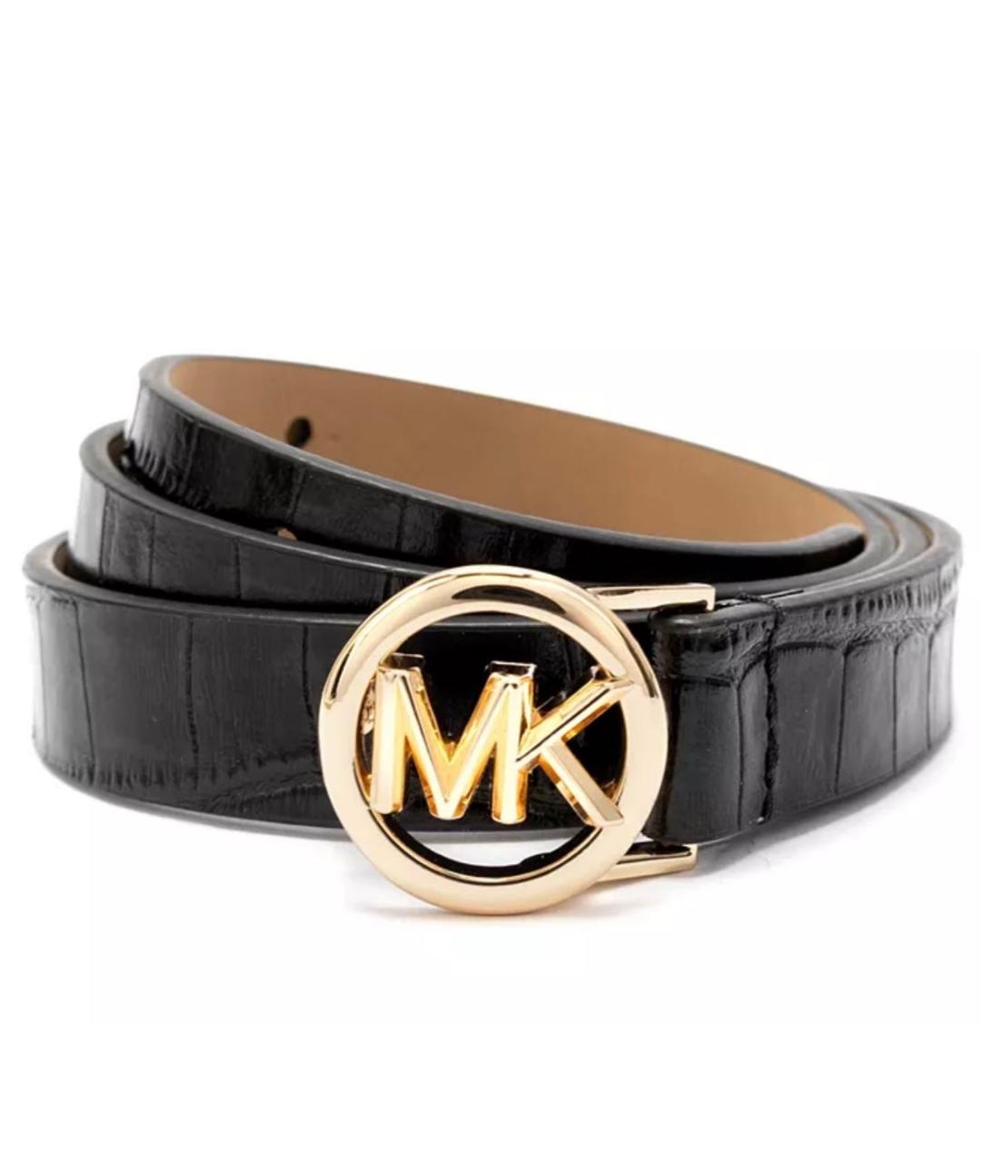 MICHAEL KORS Черный кожаный ремень, фото 9