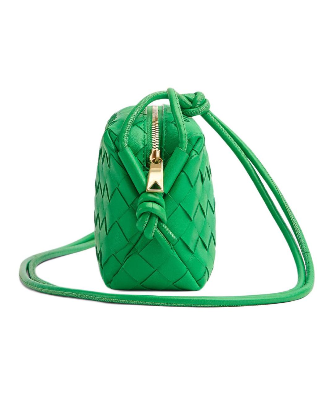 BOTTEGA VENETA Зеленая кожаная сумка через плечо, фото 2