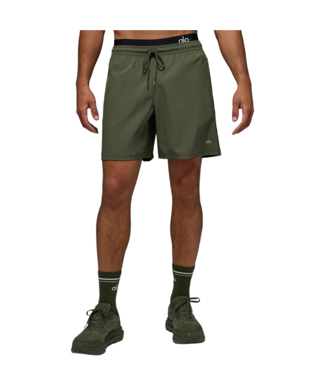 ALO YOGA Хаки шорты, фото 3