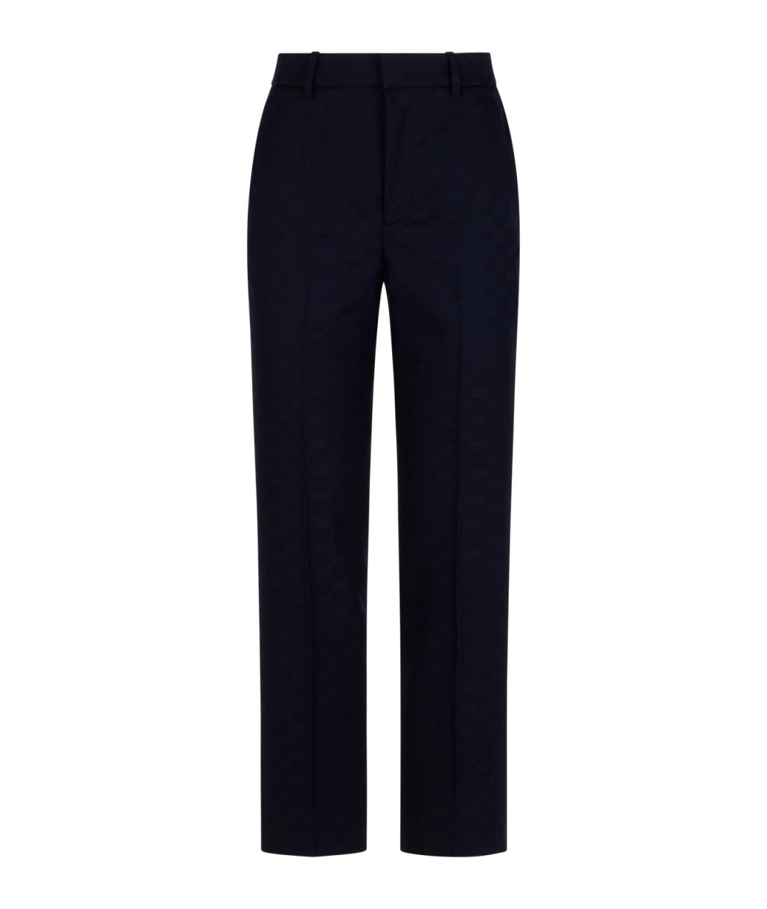 GUCCI Хлопковые прямые брюки, фото 1