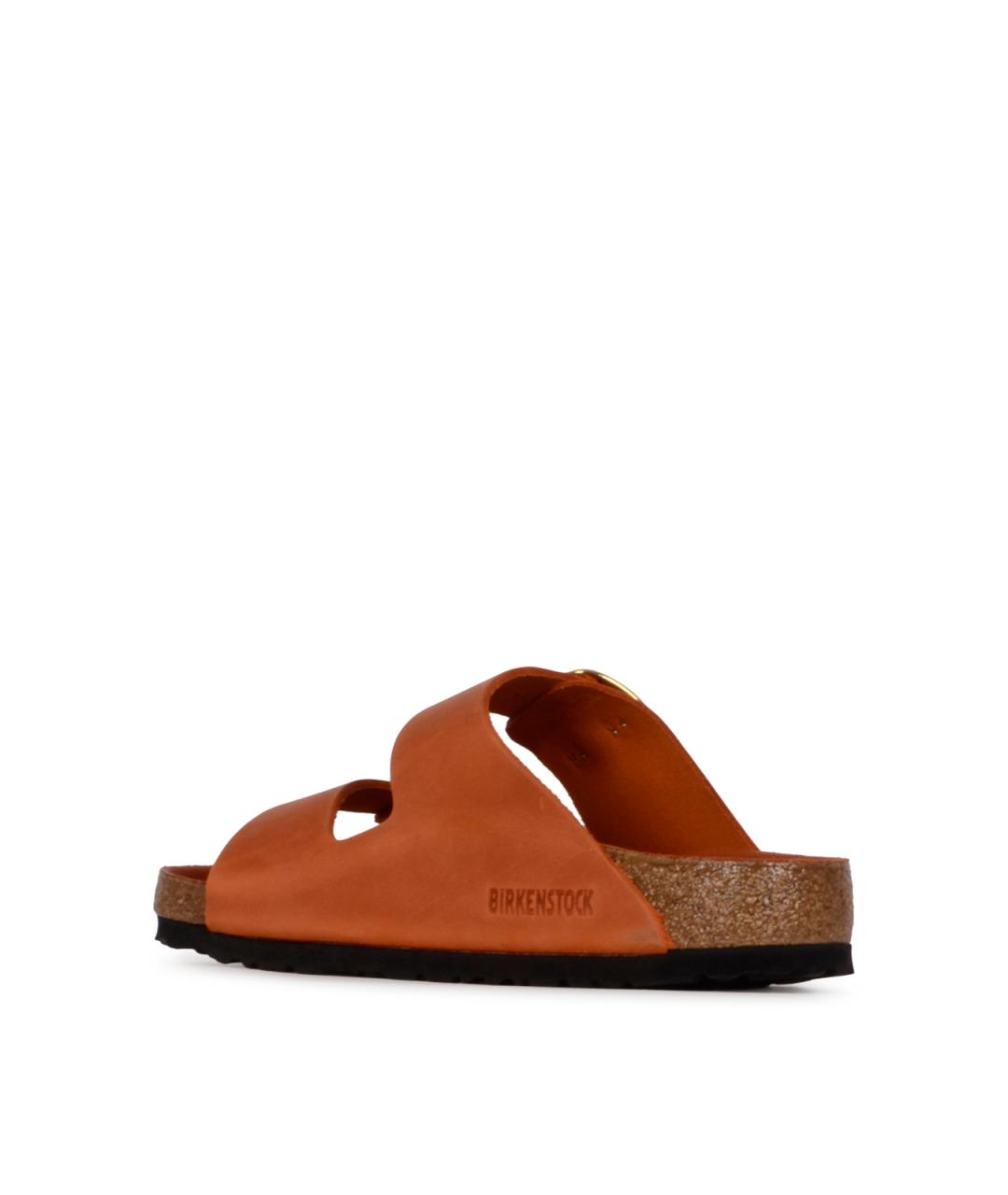 BIRKENSTOCK Оранжевое кожаные сандалии, фото 3