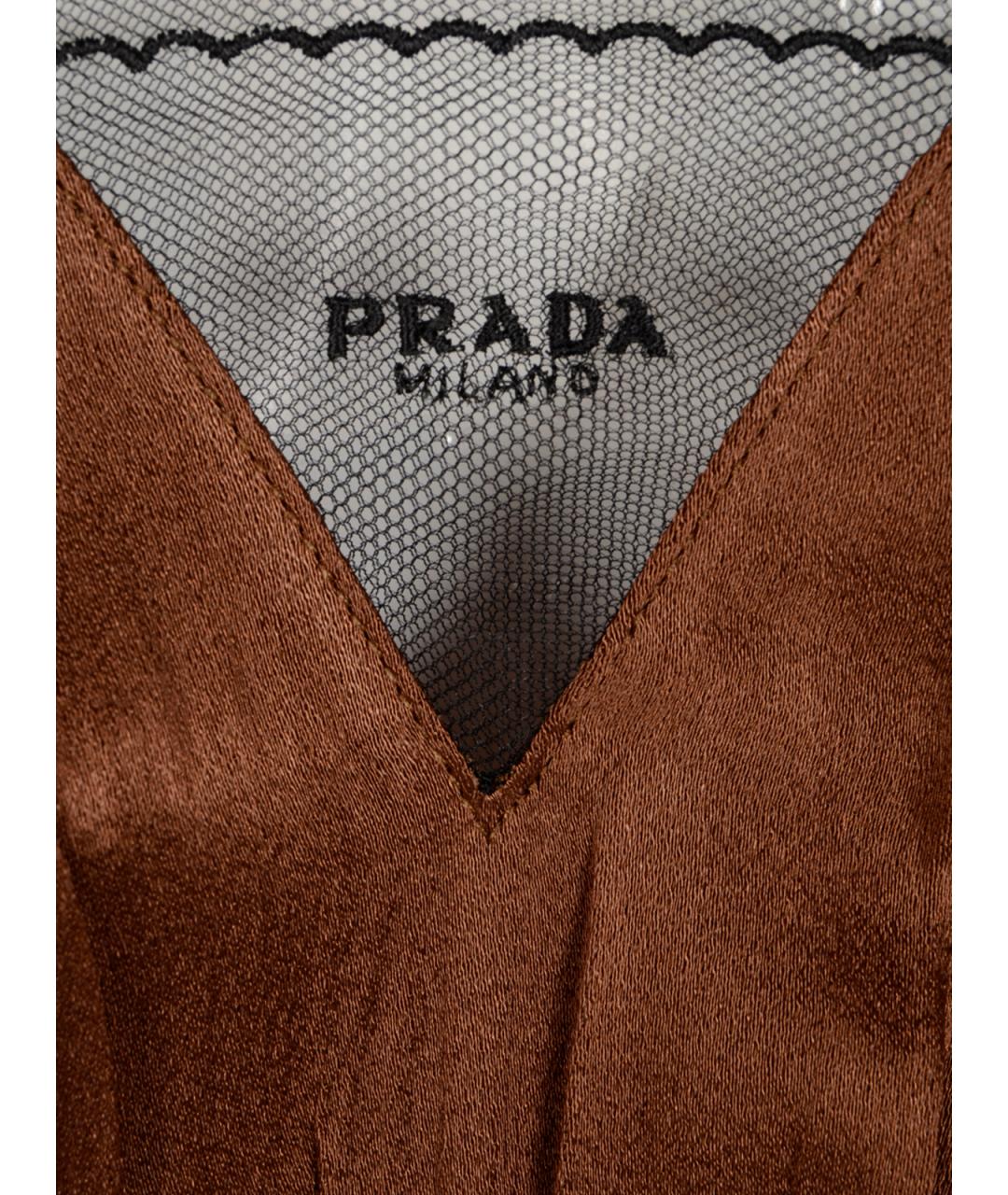 PRADA Коричневое повседневное платье, фото 3