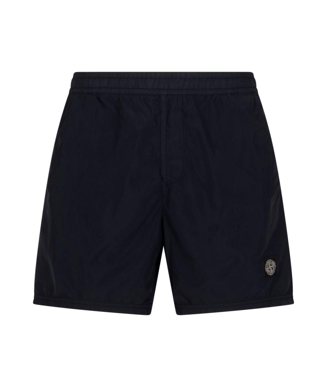 STONE ISLAND Синие полиамидовые шорты, фото 1