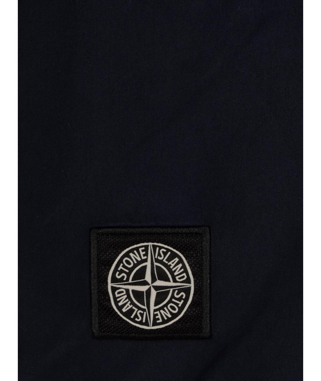 STONE ISLAND Синие полиамидовые шорты, фото 3