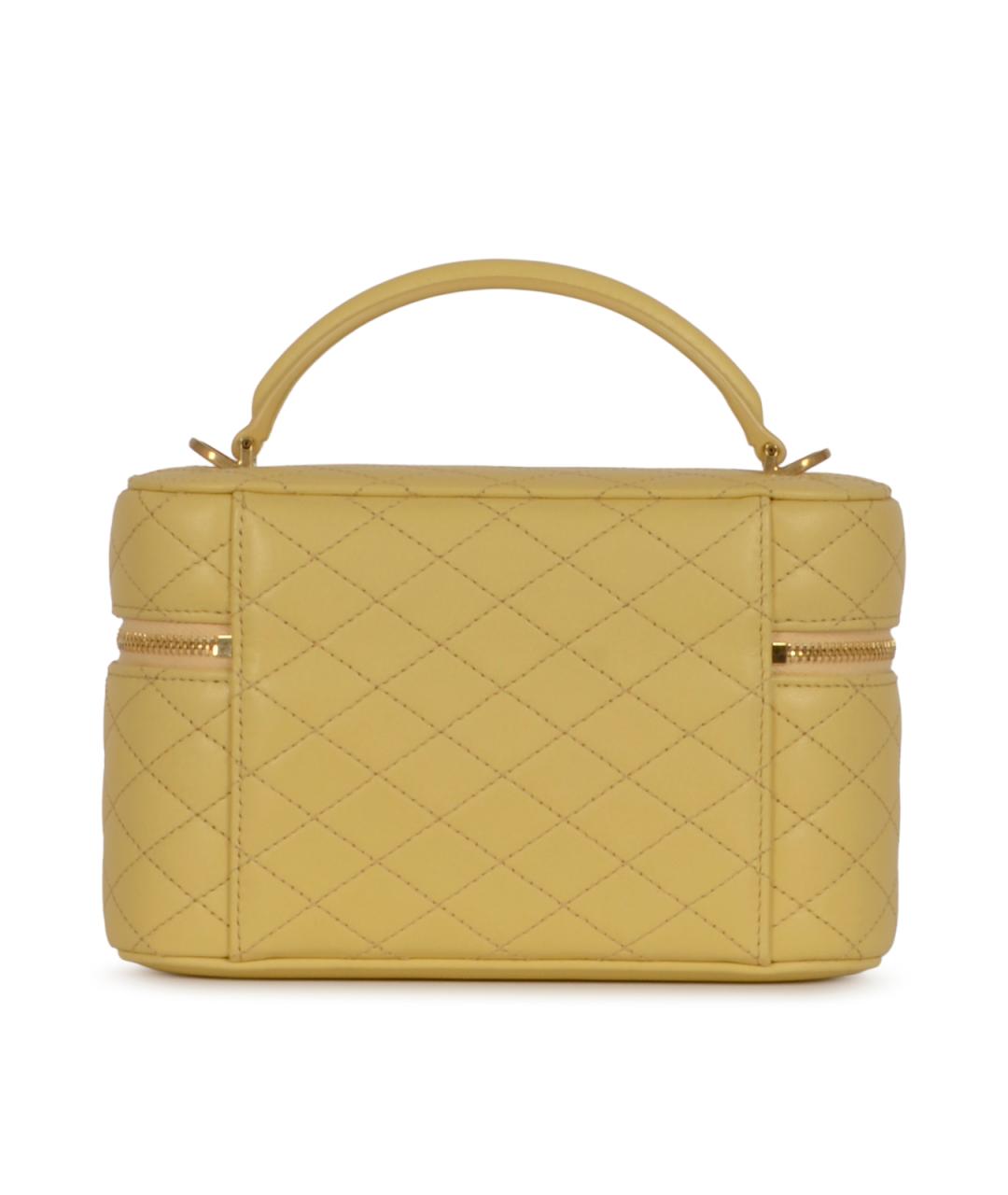 SAINT LAURENT Желтая кожаная сумка через плечо, фото 3