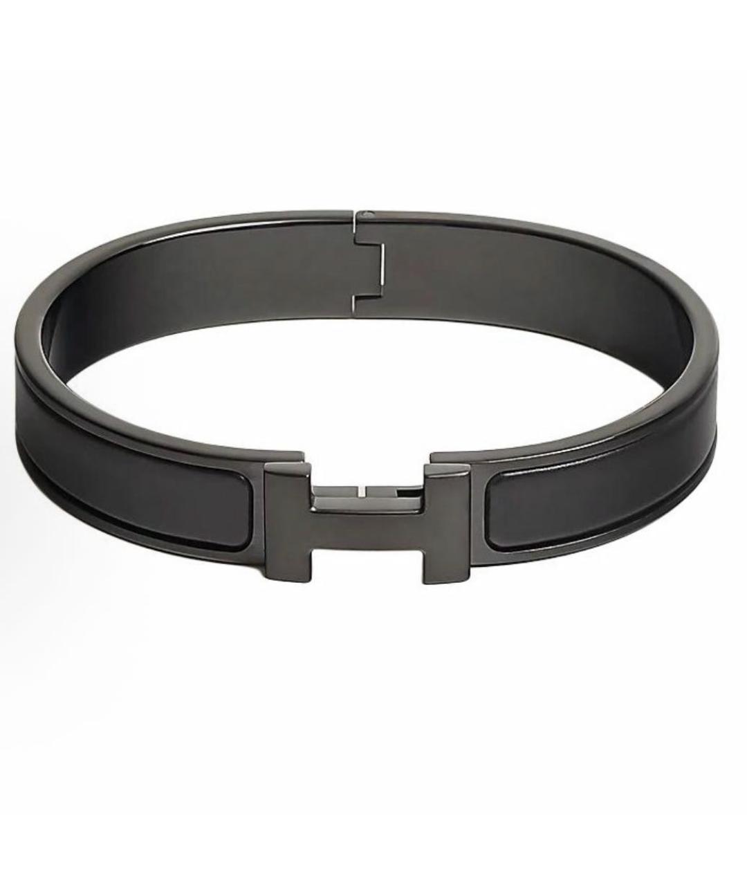 HERMES Черный браслет, фото 5
