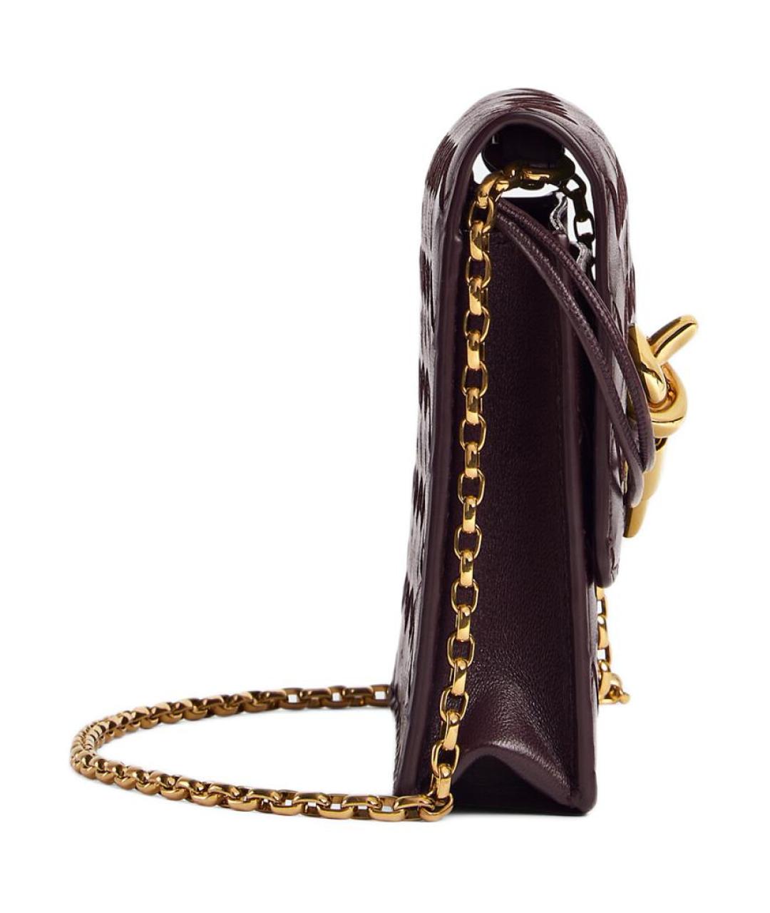 BOTTEGA VENETA Бордовая кожаная сумка через плечо, фото 2