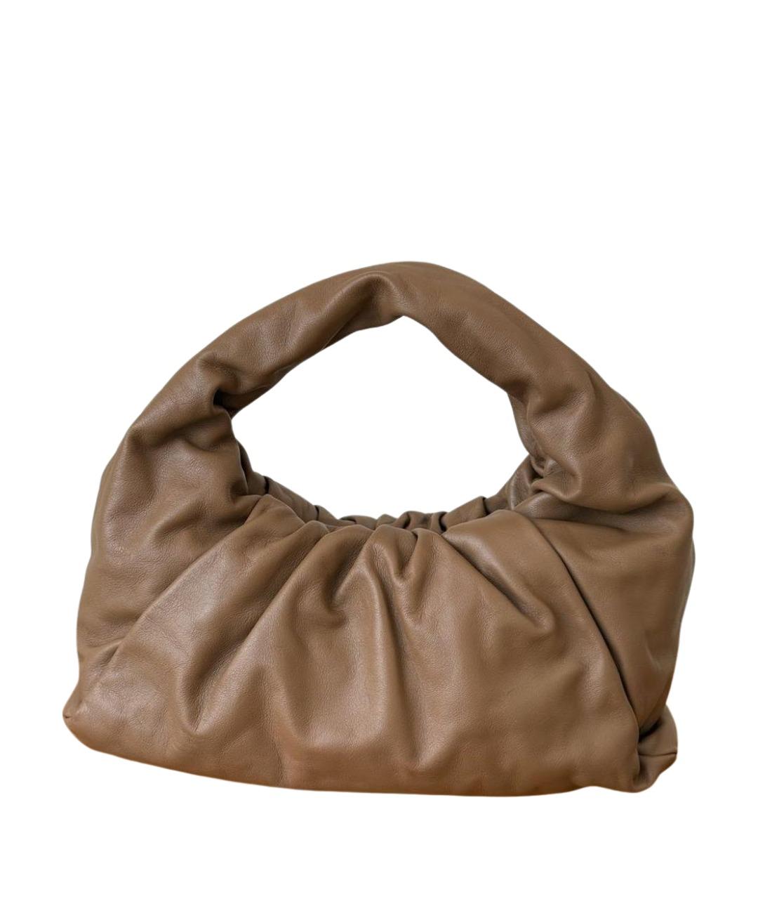 BOTTEGA VENETA Коричневая кожаная сумка с короткими ручками, фото 1