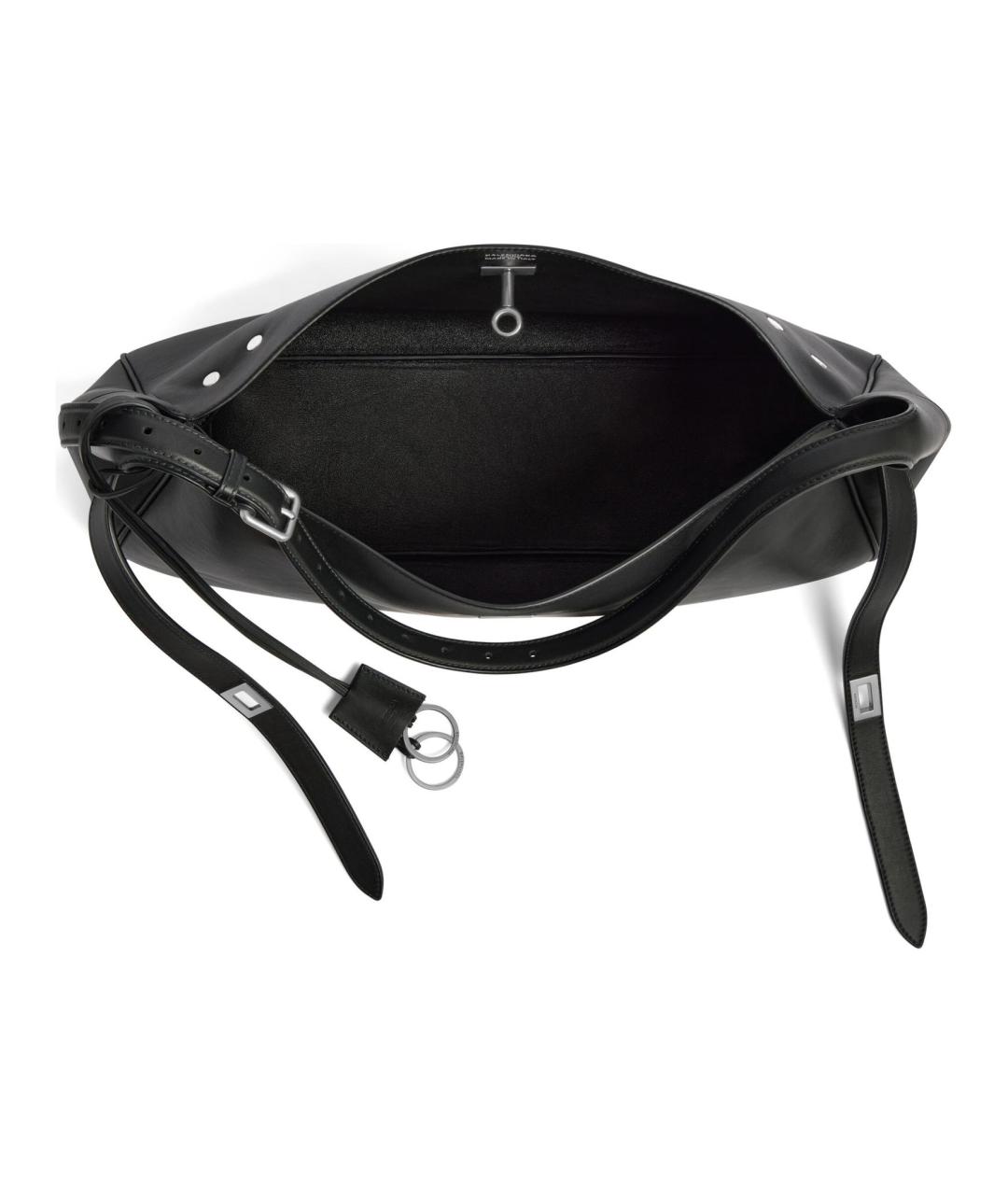 BALENCIAGA Черная кожаная сумка через плечо, фото 4
