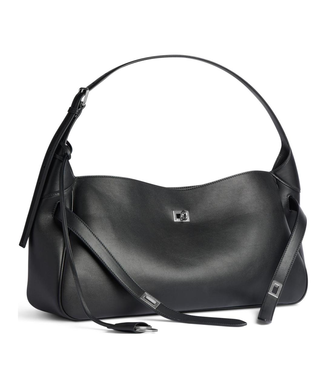 BALENCIAGA Черная кожаная сумка через плечо, фото 2