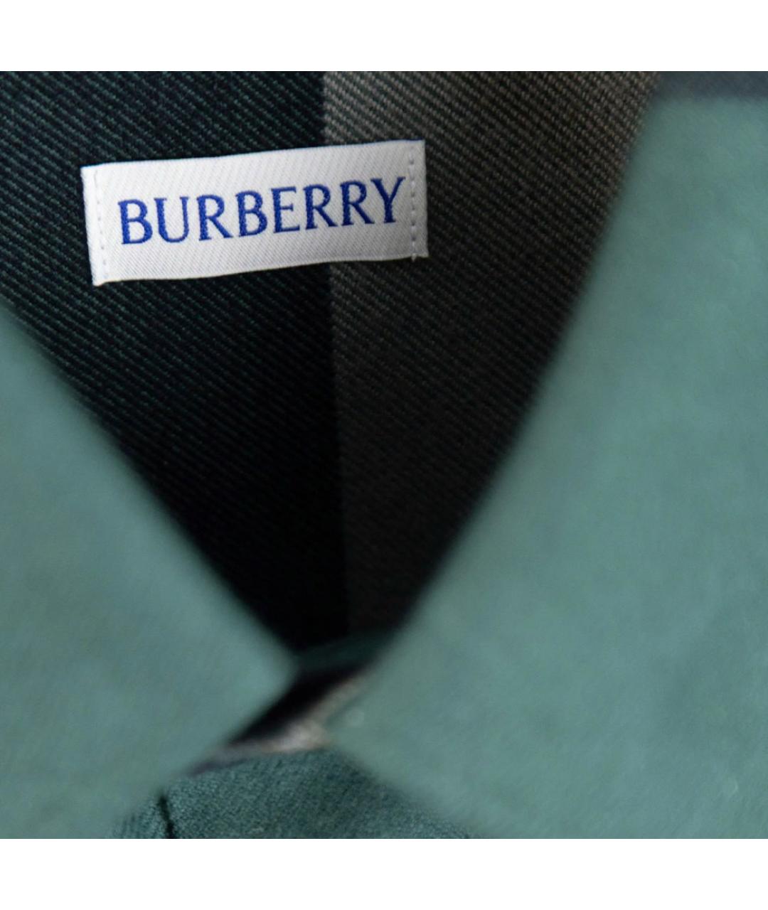 BURBERRY Зеленая классическая рубашка, фото 3