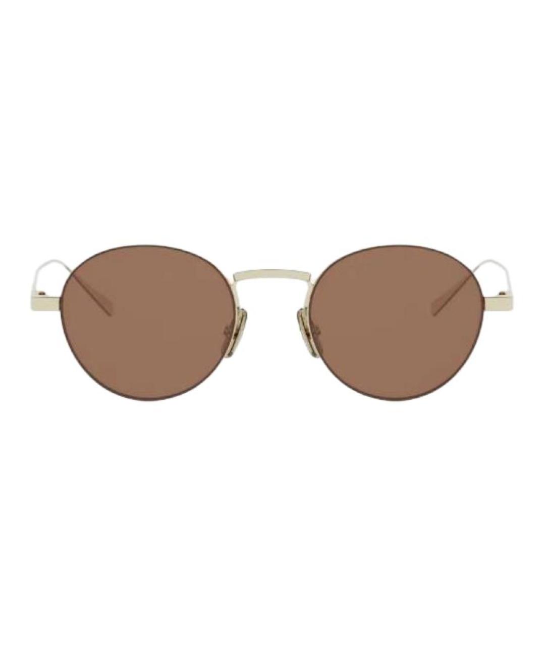 CELINE Коричневые металлические солнцезащитные очки, фото 3