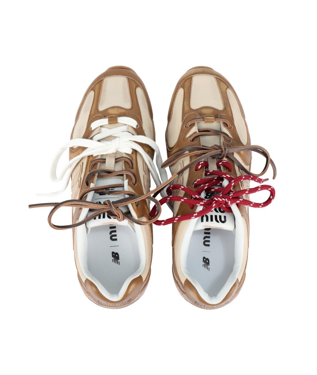MIU MIU Коричневые кроссовки, фото 3