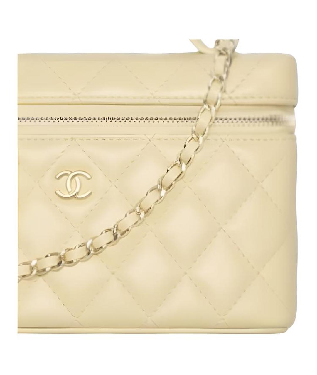 CHANEL Желтая кожаная сумка через плечо, фото 3