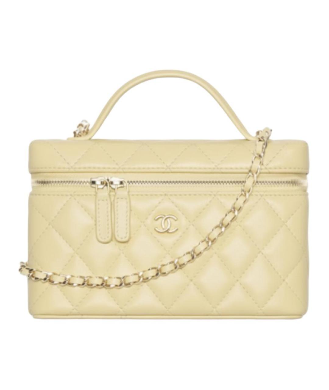CHANEL Желтая кожаная сумка через плечо, фото 1