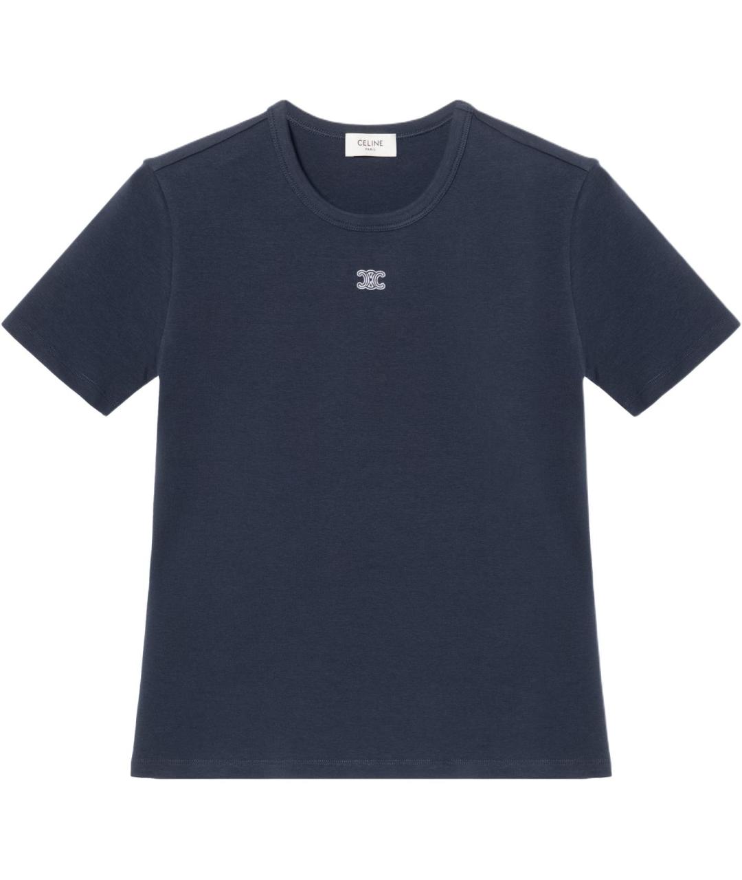 CELINE Темно-синяя футболка, фото 1