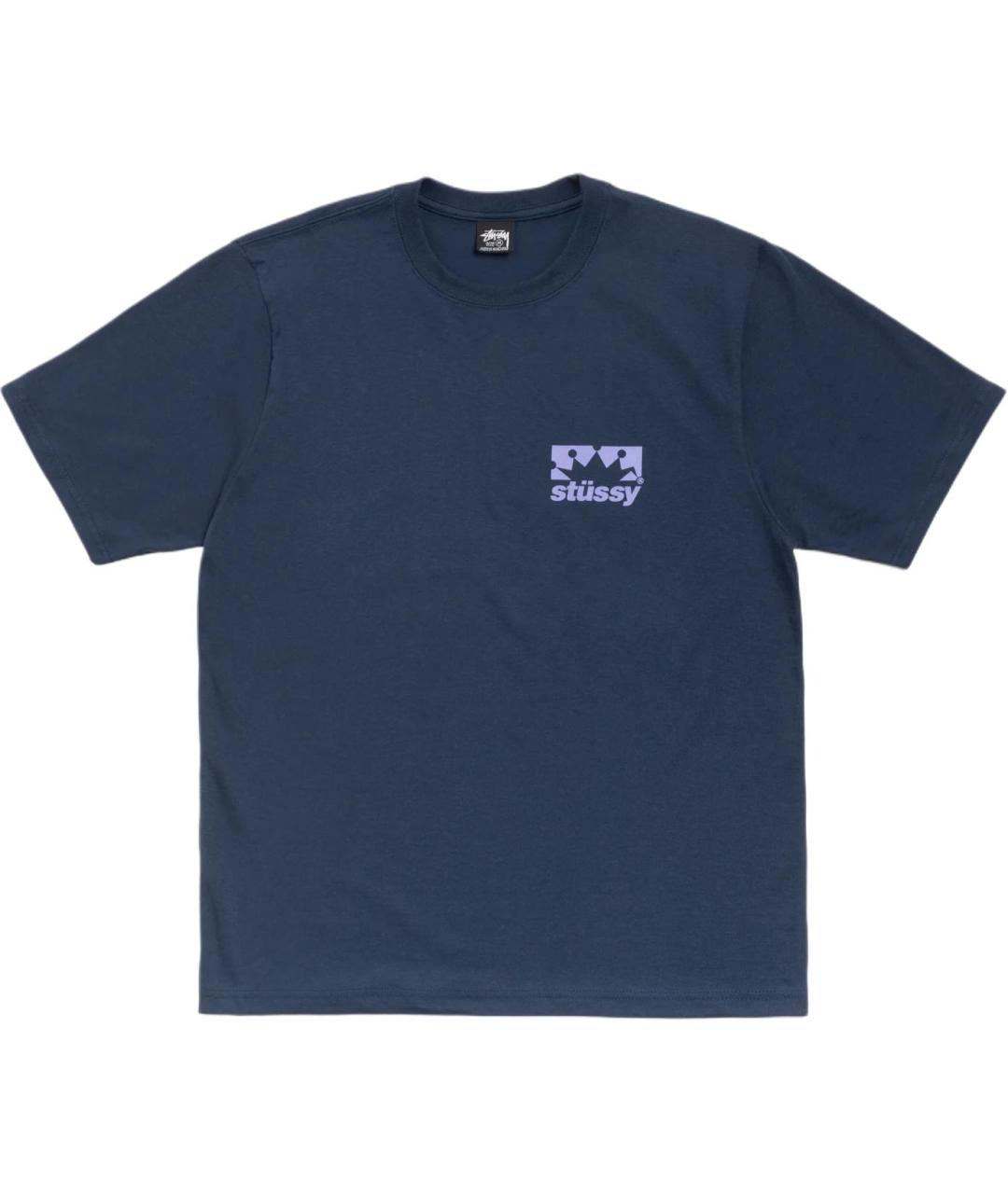 STUSSY Темно-синяя футболка, фото 1
