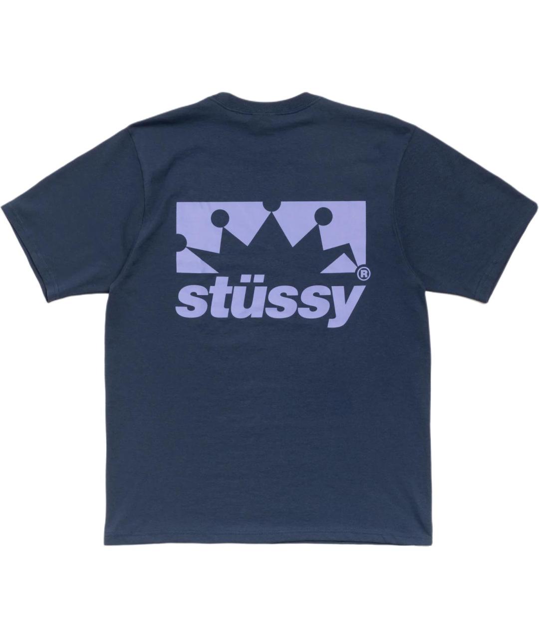 STUSSY Темно-синяя футболка, фото 2