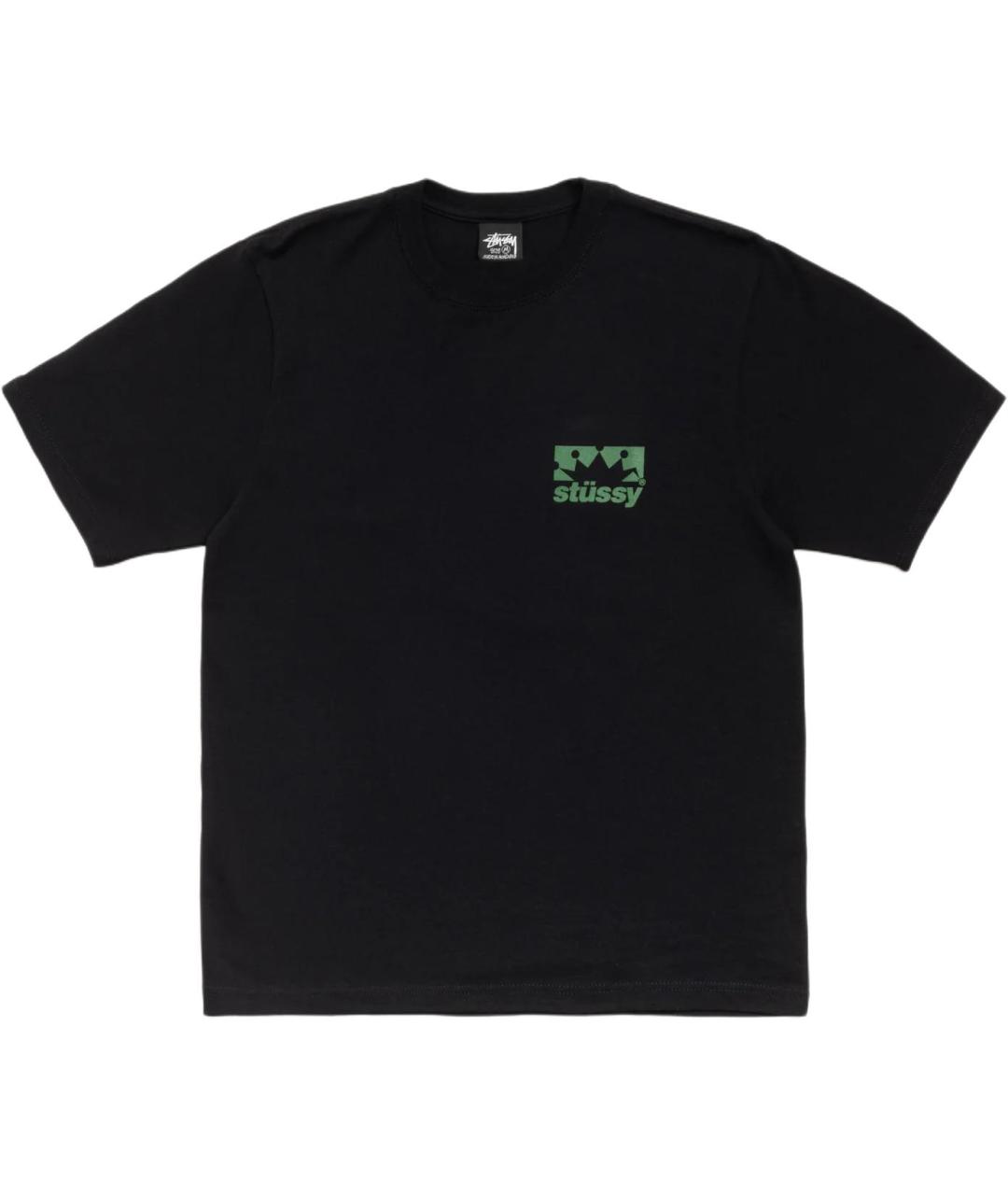 STUSSY Черная футболка, фото 1