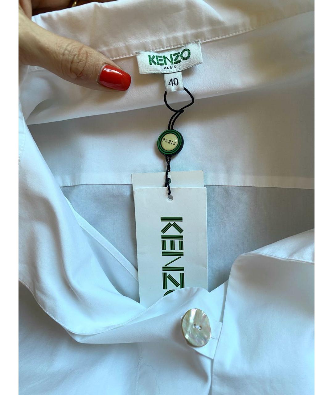 KENZO Белое хлопковое повседневное платье, фото 6