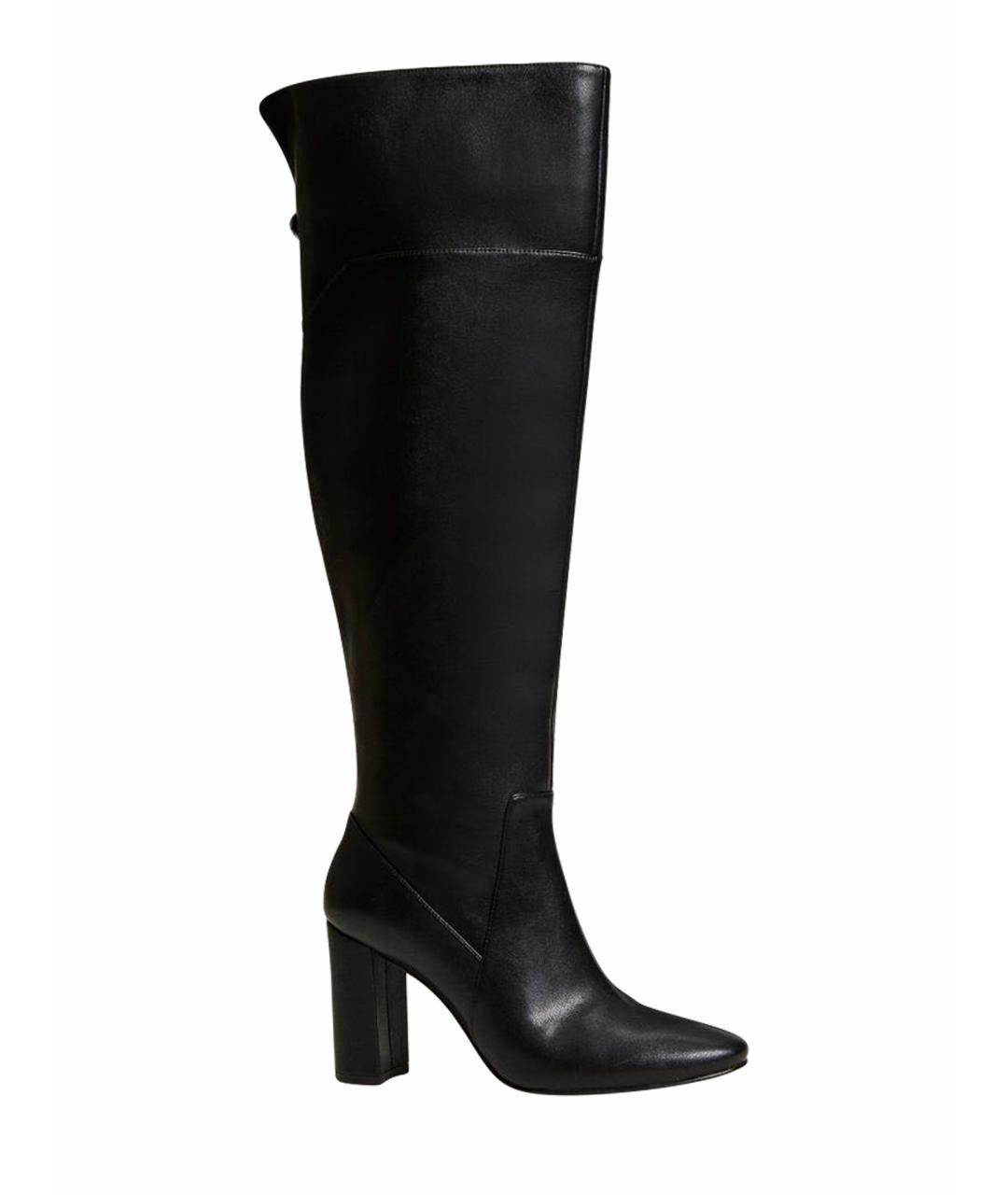 TWIN-SET Черные ботфорты из искусственной кожи, фото 1