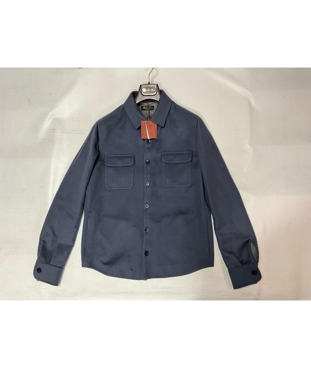 LORO PIANA Синяя кашемировая классическая рубашка, фото 9