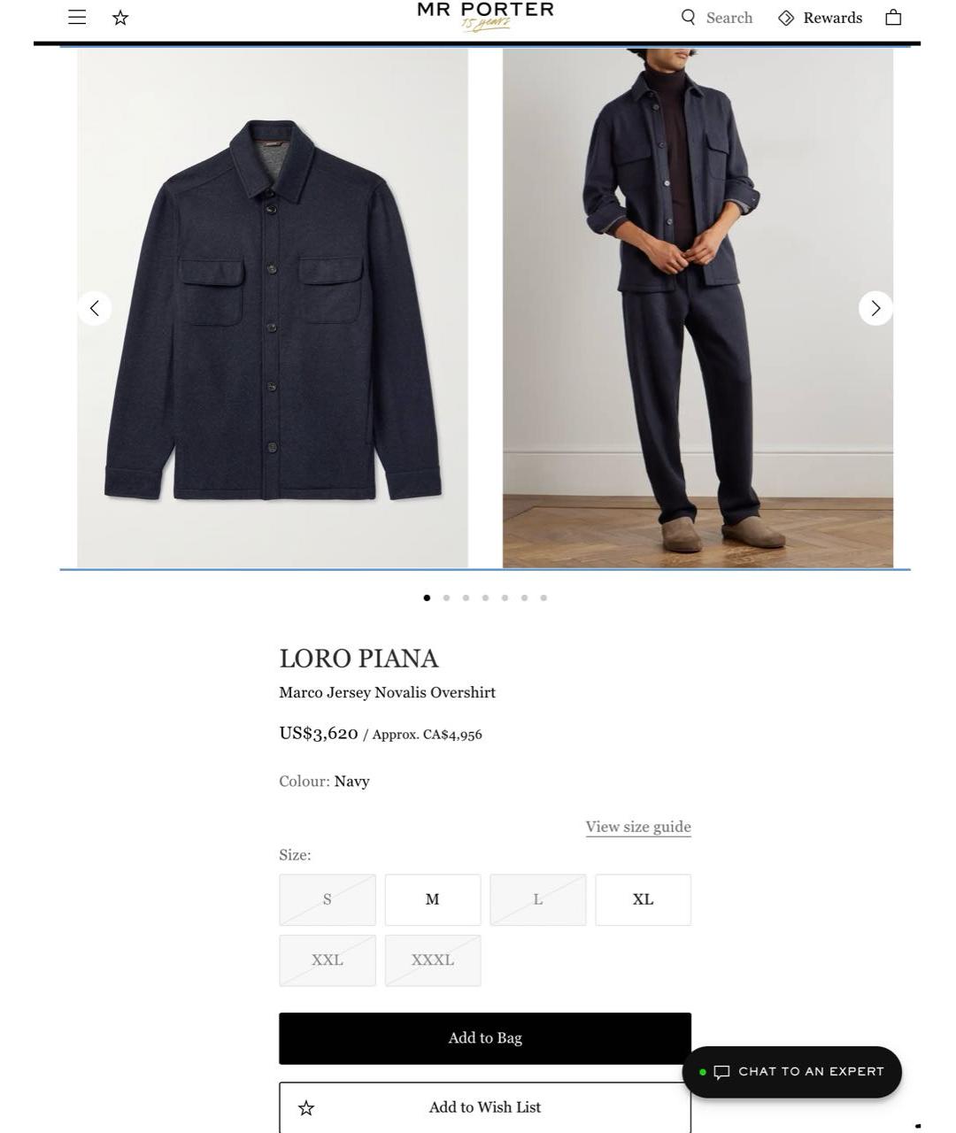 LORO PIANA Синяя кашемировая классическая рубашка, фото 8