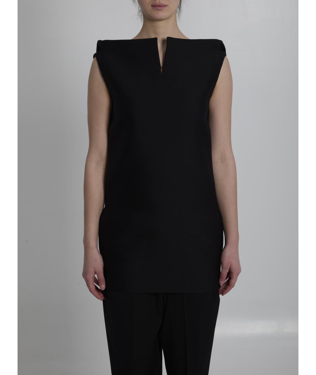 BALENCIAGA Черное шерстяное платье, фото 2