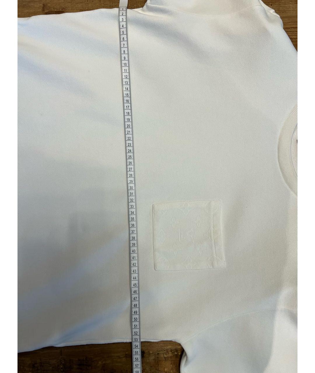 LOUIS VUITTON Белая хлопковая футболка, фото 7