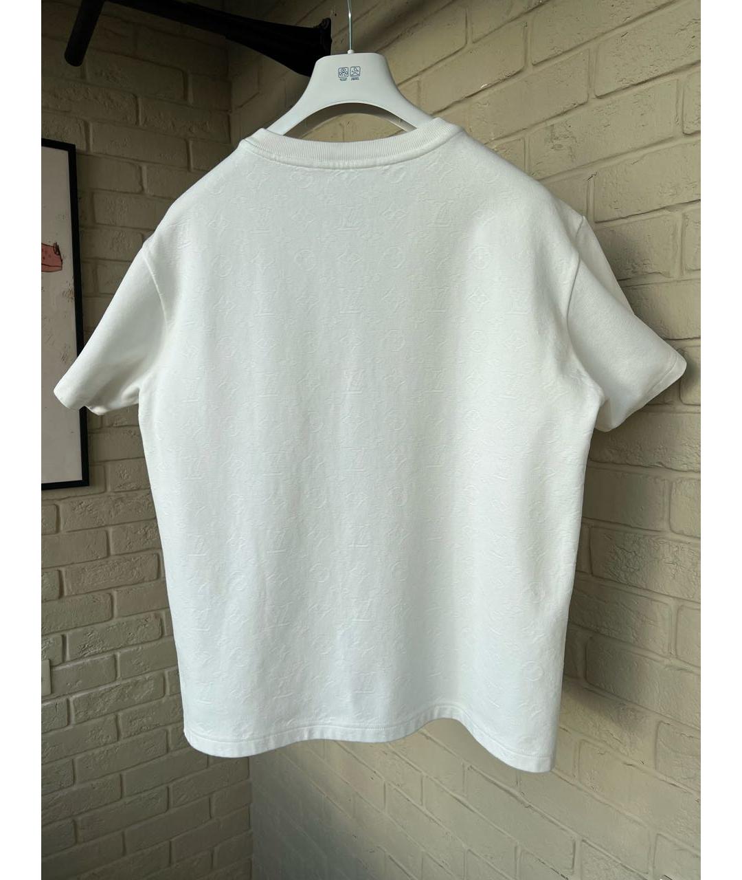 LOUIS VUITTON Белая хлопковая футболка, фото 4