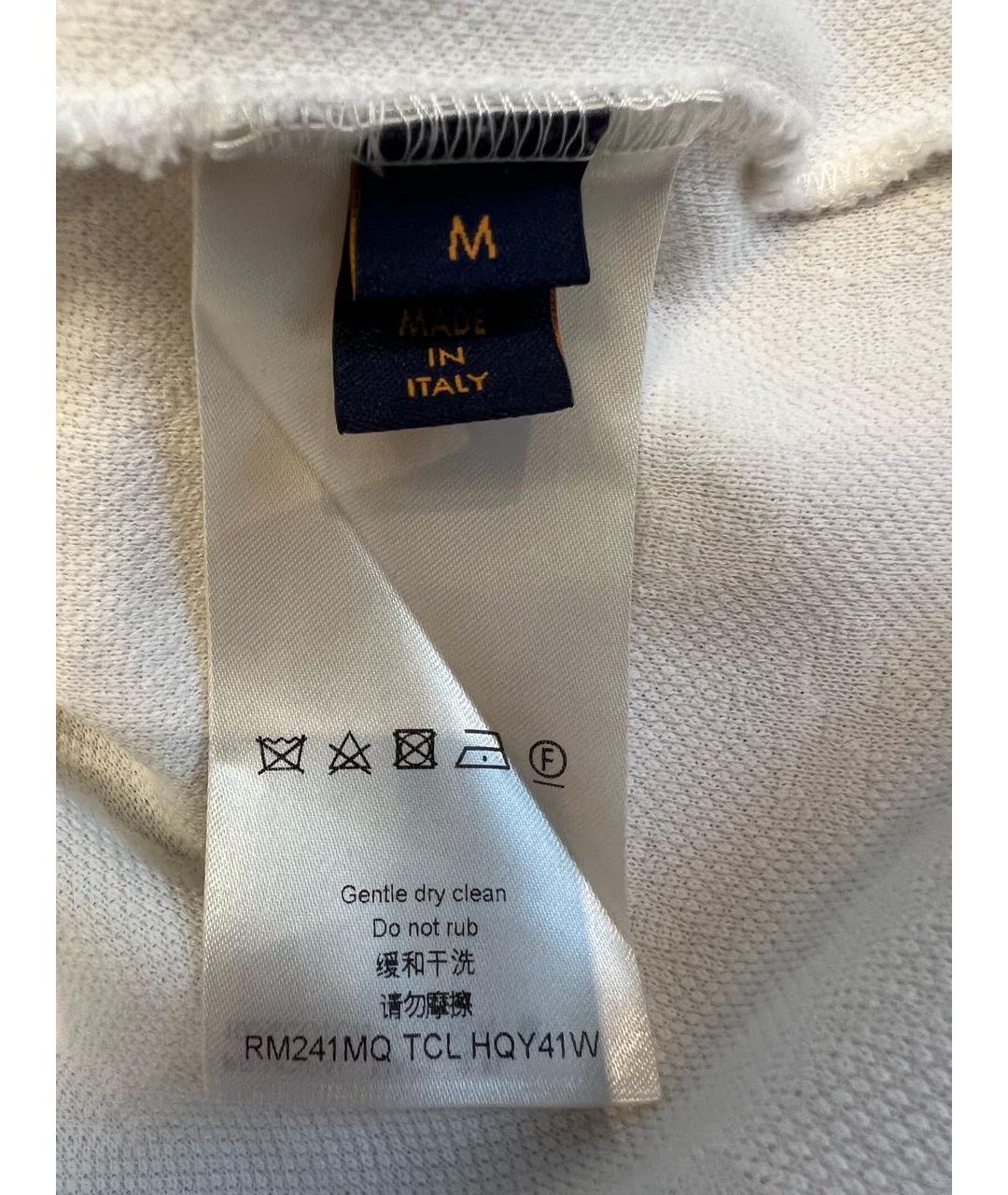 LOUIS VUITTON Белая хлопковая футболка, фото 5