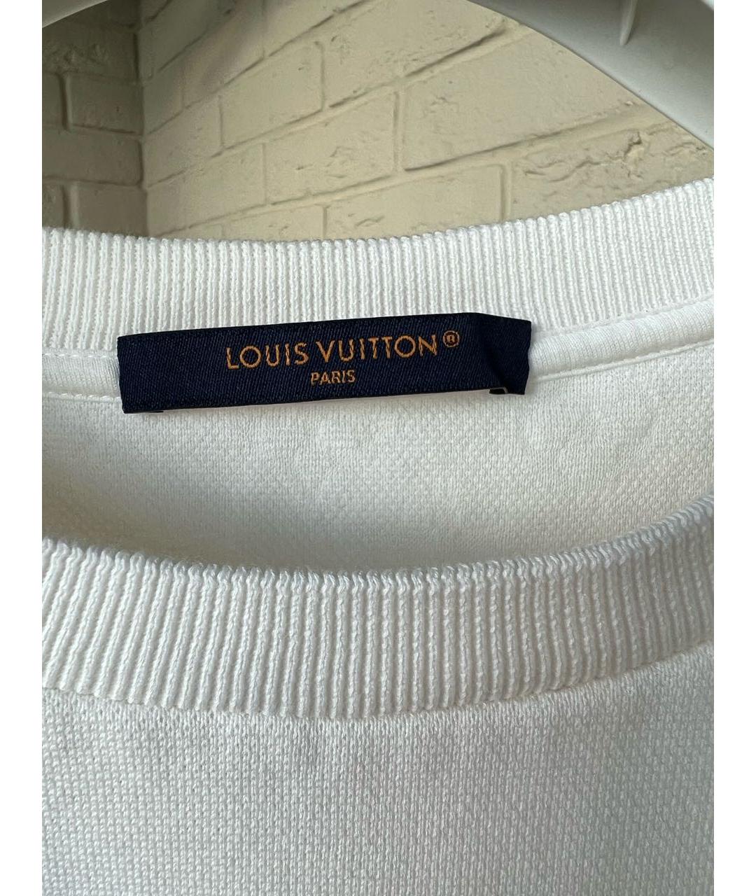 LOUIS VUITTON Белая хлопковая футболка, фото 3