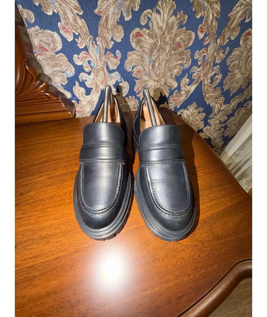 GIANVITO ROSSI Черные кожаные лоферы, фото 2