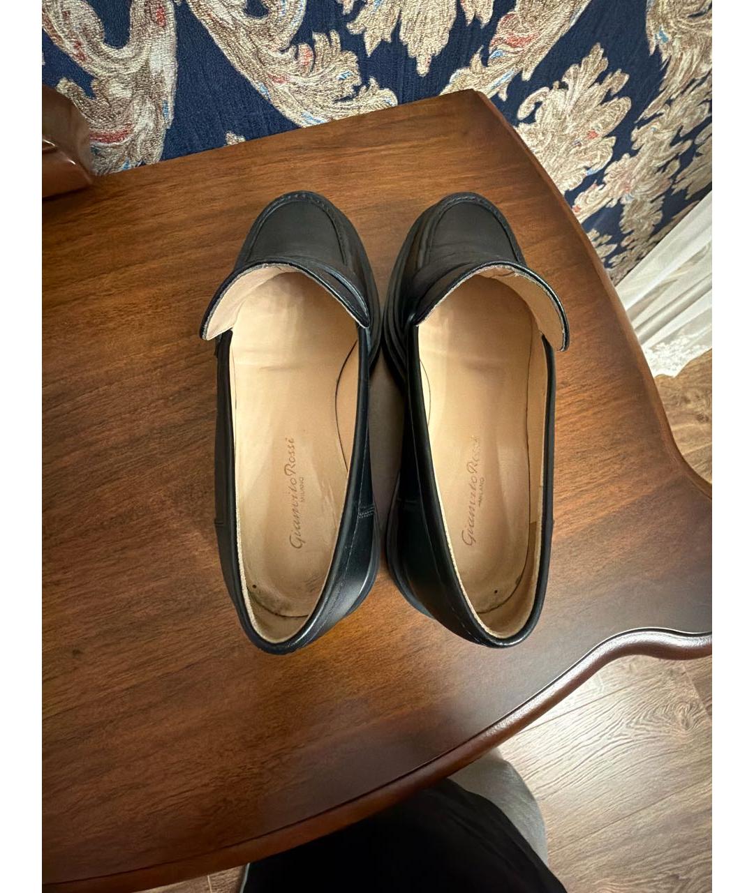 GIANVITO ROSSI Черные кожаные лоферы, фото 3